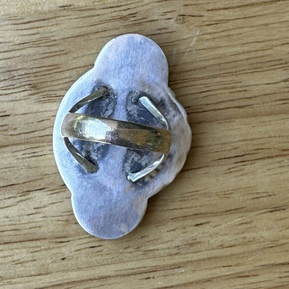 VTG‎ Old Pawn Native American Ring Size 5 Blue Royston Turquoise Stone Sterling - Picture 5 of 8